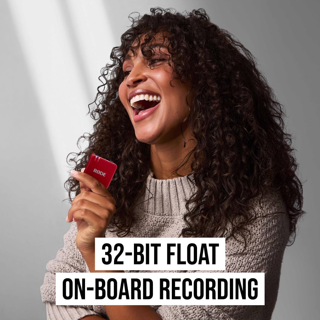 RØDE Wireless GO (Gen 3) – Compact Wireless Mic – Pristine Audio, 32-bit Float Recording, Automatic Level Control, for Phones, Cameras and Computers (Red)