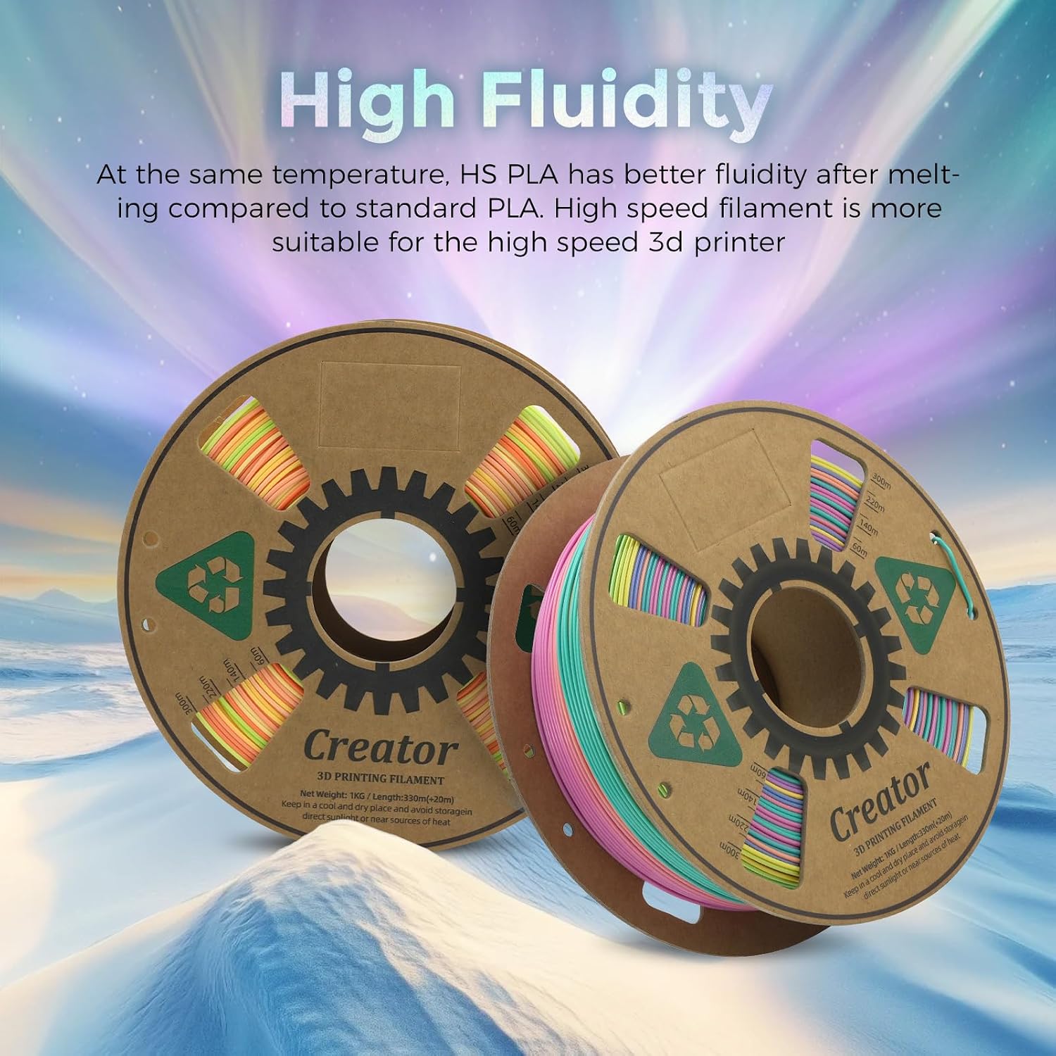 Flashforge Adventurer 5M Pro 3D Printer with Extra 1KG HS PLA Rainbow Candy Filament
