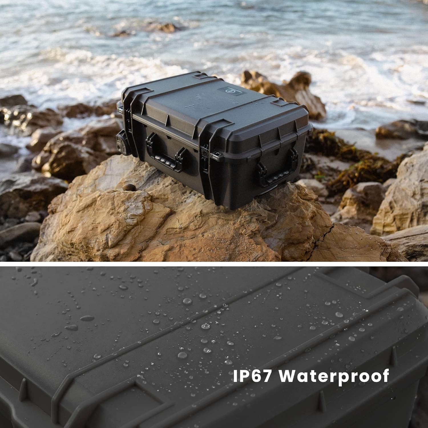 Seahorse 920 Professional Camera Case with Customizable Accuform Foam, TSA Approved, MIL‑Spec, IP67 Waterproof, USA Made for Photographers and Travel Enthusiasts