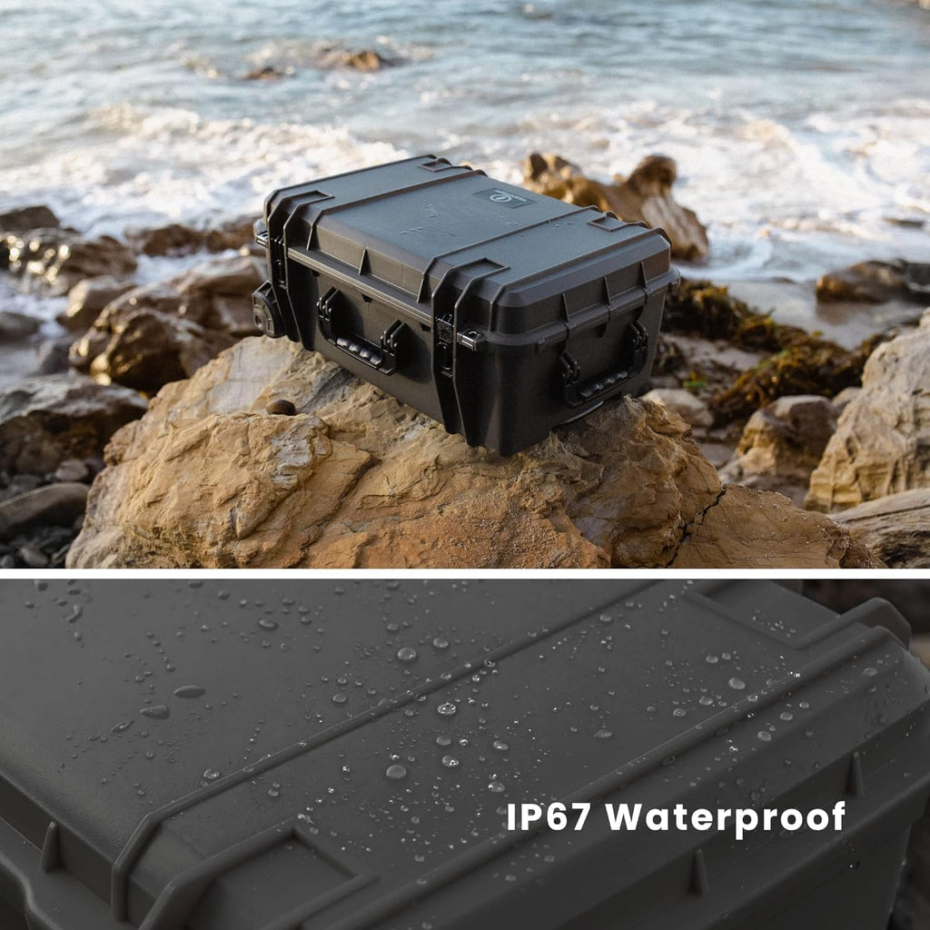 Seahorse 920 Professional Camera Case with Customizable Accuform Foam, TSA Approved, MIL‑Spec, IP67 Waterproof, USA Made for Photographers and Travel Enthusiasts