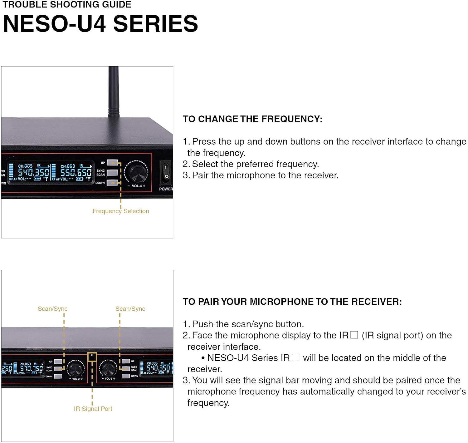 Sound Town 200-Channel Rack Mountable Professional Adjustable UHF Wireless Microphone System with Metal Receiver and 4 Handheld Mics (NESO-U4HH)