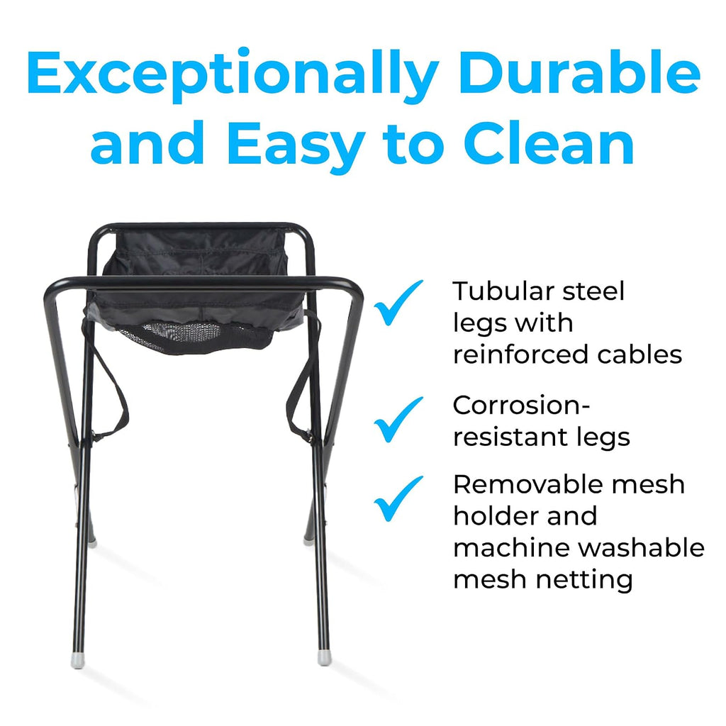 Koala Kare Infant Seat Kradle – Secure, Table-Height Infant Carrier Holder with Tubular Steel Legs, Foldable & Compact Design, Machine-Washable Mesh (Model KB115-02)