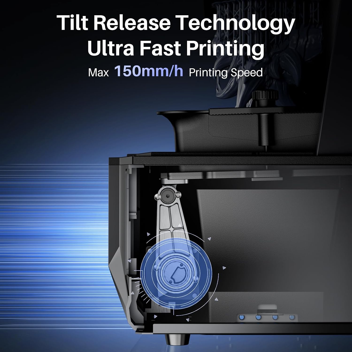 ELEGOO 16K Saturn 4 Ultra Resin 3D Printer, Fast Printing up to 150mm/h, 10inch 16K Ultra High Resolution, Automatic Leveling, Smart Mechanical Sensor, AI Camera, Large Printing Size 8.33'×4.66'×8.66'