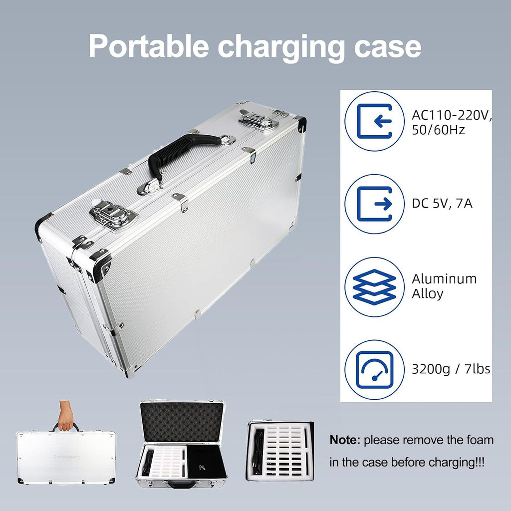 Retekess T130 Tour Guide System, Tour Guide Headsets with 2 Wireless Mic, 32-Slot Charge Case, Assistive Listening System for Church,School(2 Transmitters 30 Receivers)