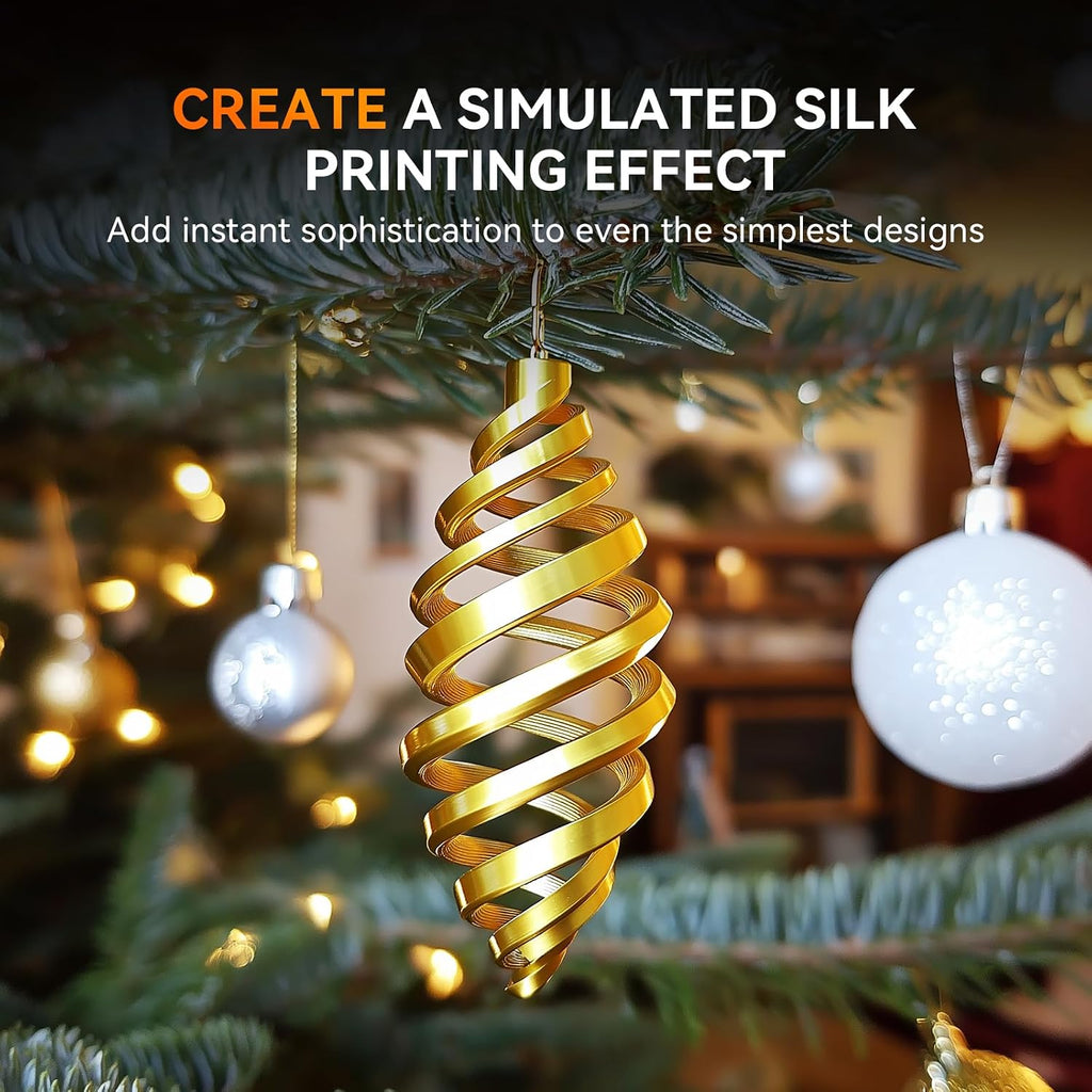 TECBEARS Silk Filament Bundle, 10KG Shiny Silk PLA Filament with Smooth Silky Surface, Pack of 10, Light Gold+Sliver+Black+White+Red Copper+Pink+Red+Blue+Green+Orange