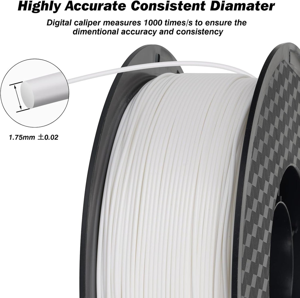 Kingroon PLA 3D Printer Filament,10 Rolls, Dimensional Accuracy +/- 0.03 mm, 10kg Spool(22lbs),1.75 mm,2Black+2White+Red+Green+Blue+Pink+Yellow+Skin