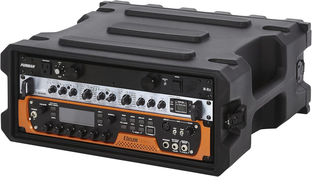 Gator Cases Pro Series Rotationally Molded 4U Rack Case with Standard 19' Depth; Made in USA (G-PRO-4U-19), Black