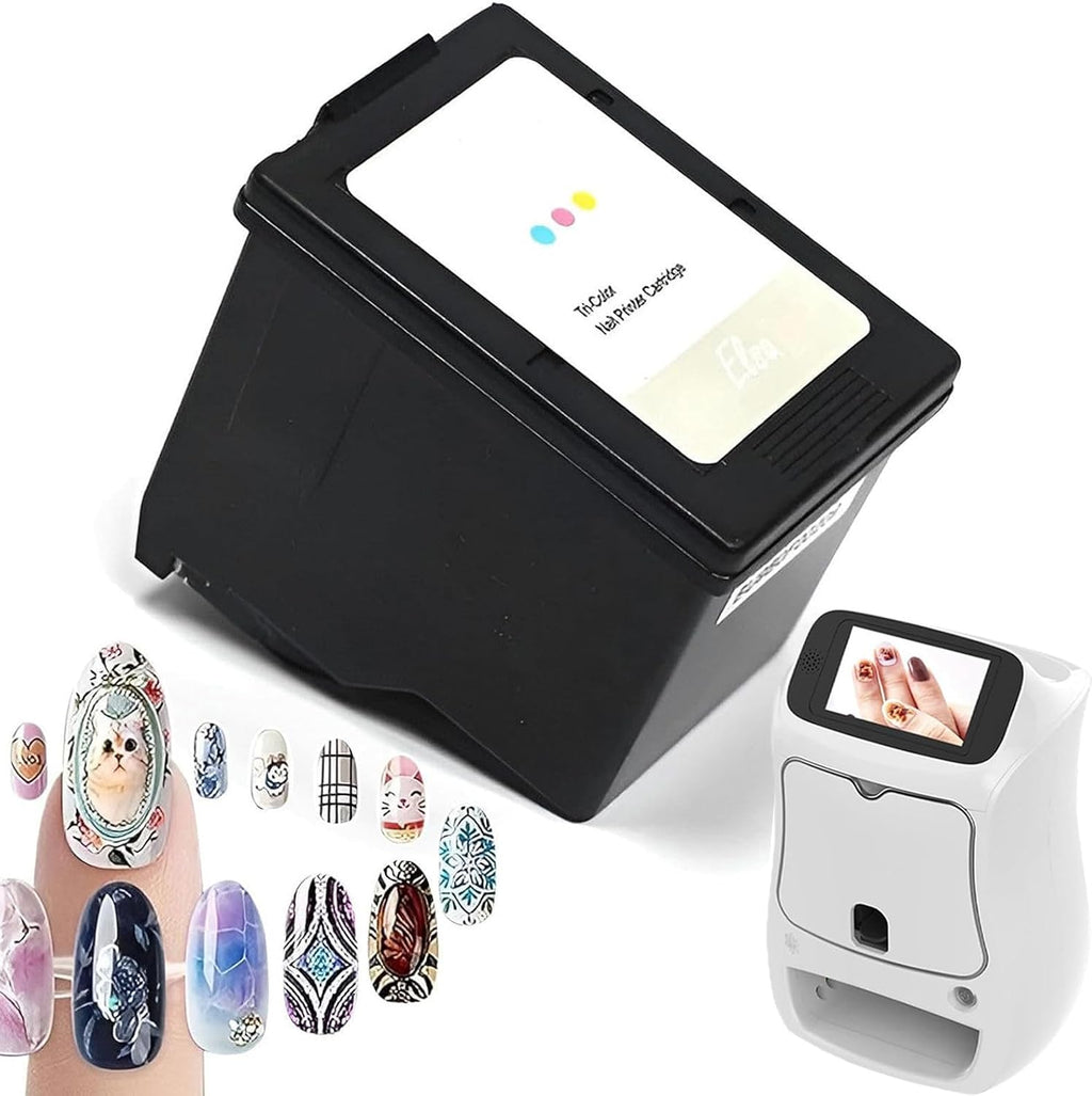 Special Inkjet Ink Cartridge for Nail Printer, 3D Color Ink Cartridge with HD Painting for 800 Nails, for Girls' Home Nails Care and Nail Art Equipment Printing Machine Whiteinkcartridge