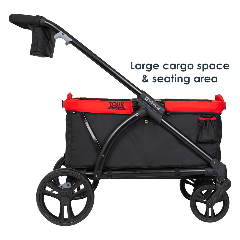 Baby Trend Expedition/Tour LTE 2-in-1 Stroller Wagon, Mars Red
