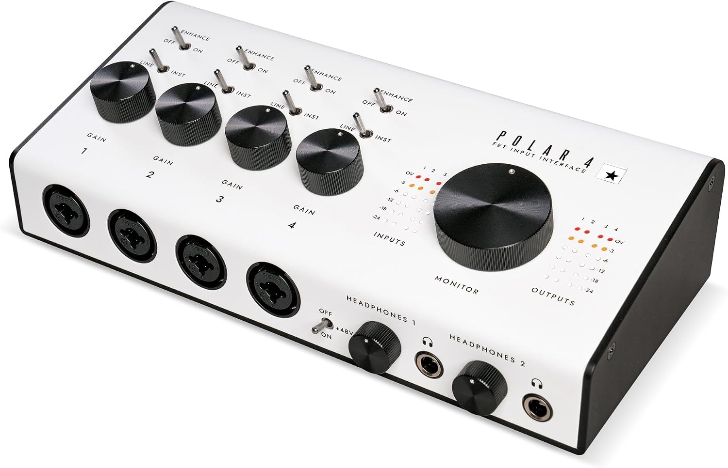 Blackstar Polar 4 - 4-channel 4-in/8-out USB-C Guitar Audio Interface w/ 4 Microphone Preamps and 2 Headphone Outputs