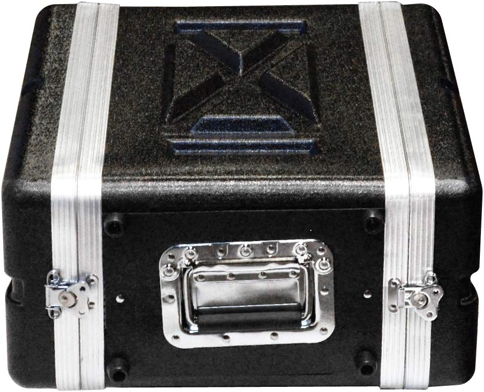 Seismic Audio - SALWR4M - Lightweight 4 Space Mid-Size ABS Rack Case - 4U PA DJ Medium Depth Amp Effects Rack Case