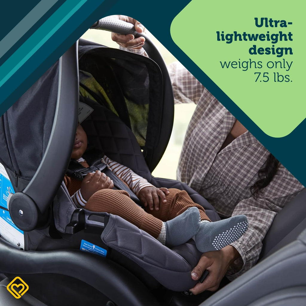 Safety 1st onBoard™ Insta-Latch™ DLX Infant Car Seat with Base, Baby Car Seat for 4-30 lbs., Rear Facing Car Seat, Beach Rose