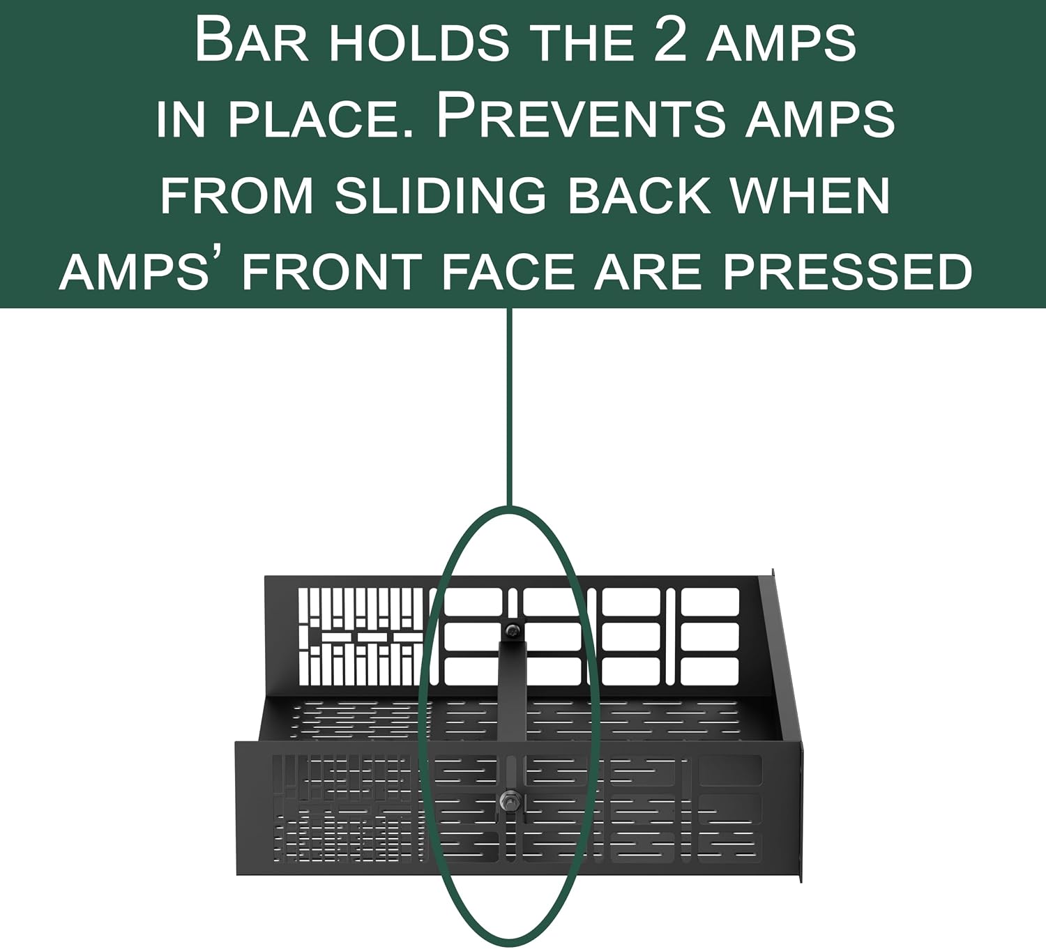 ynVISION.DESIGN Custom Rack Shelf Compatible with SONOS AMP | Rack Mountable (Pack of 2)