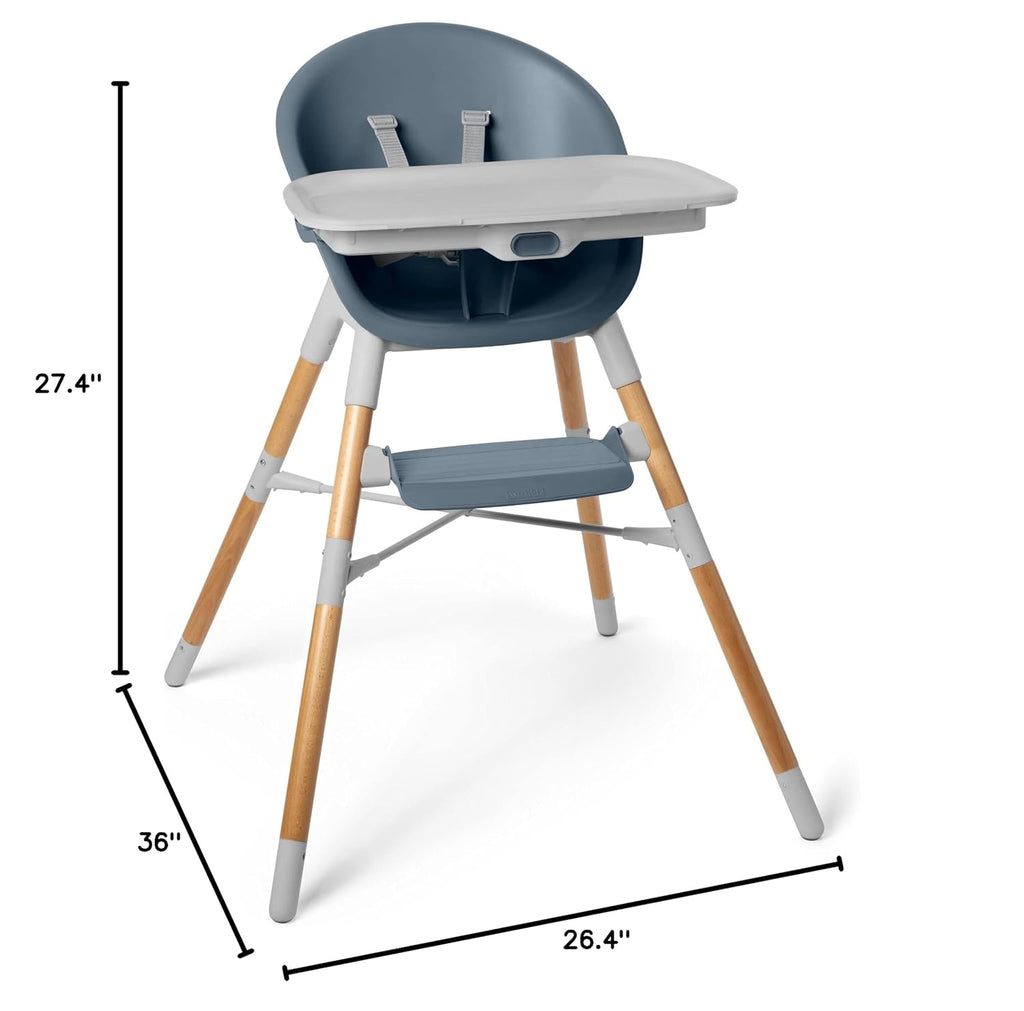 Skip Hop Baby High Chair 4 in 1 Convertible High Chair, EON, Slate Blue