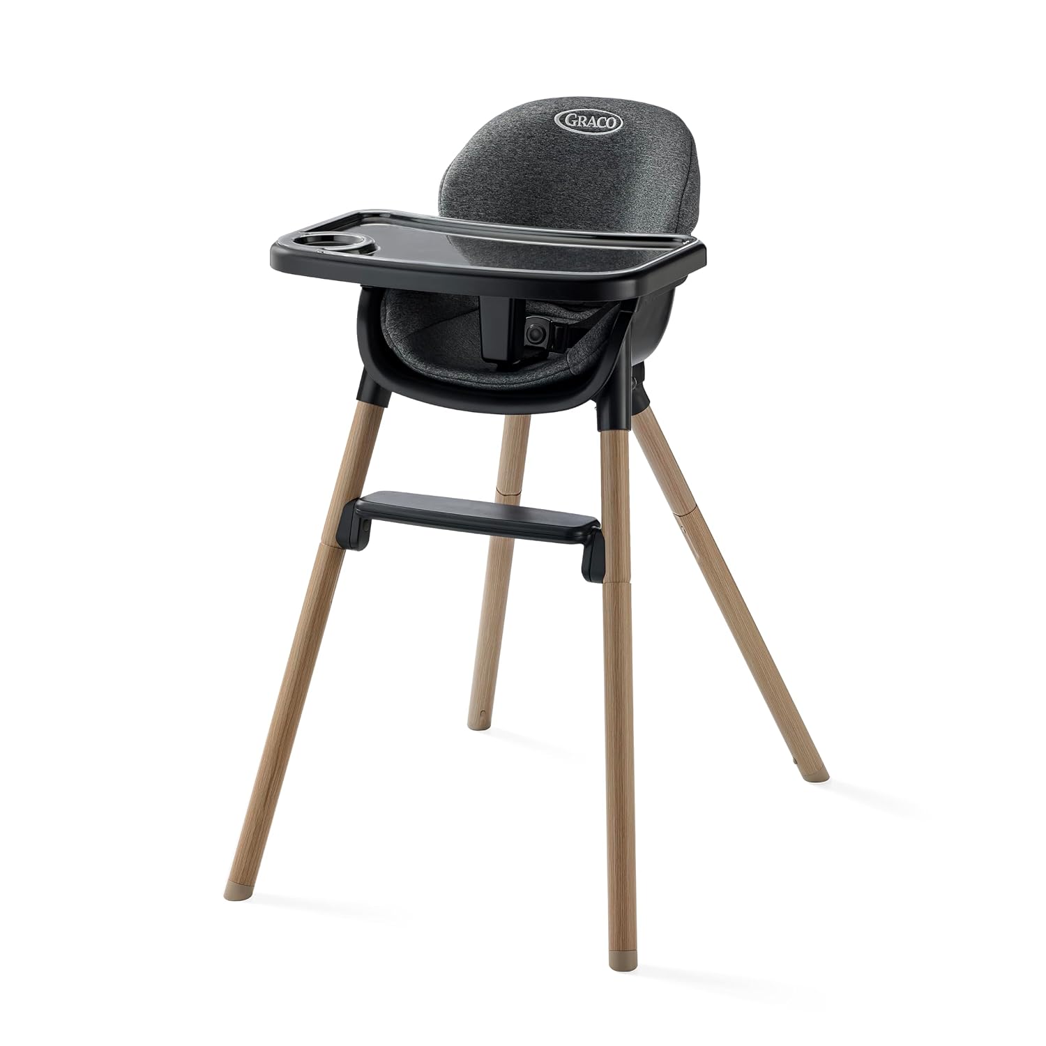 Graco Ready2Dine DLX 4-in-1 Highchair, Portable High Chair with 4 Growing Stages, Foldable Baby High Chair, Toddler Feeding Seat, Youth Stool, and Big Kid Seat, Hazen