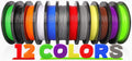 PLA Pro 3D Printer Filament Packs 1.75mm, dikale 12 Packs Assorted Colors, Neatly Wound 500g(1.1lbs) per Spool Refills PLA+, in Total 6KG Bundles, Fit for FDM Ender 3 3D Printer etc