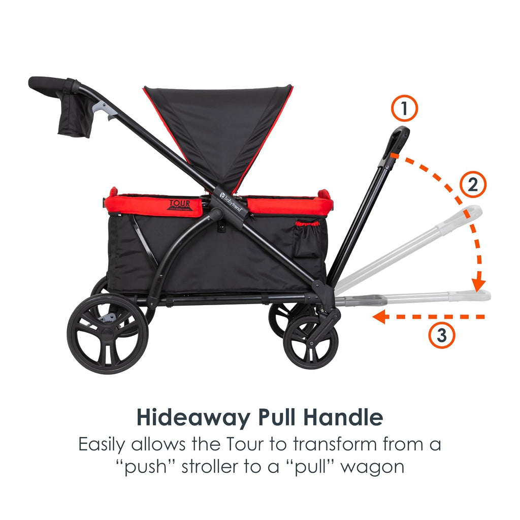 Baby Trend Expedition/Tour LTE 2-in-1 Stroller Wagon, Mars Red