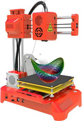 Mini DIY 3D Printers Desktop Kit,with Pla Filament,USB Cable,Tf Card,Magnetic Removable Plate,Max Print Speed 40mm/S,for Beginners,Kids,Student Education Orange