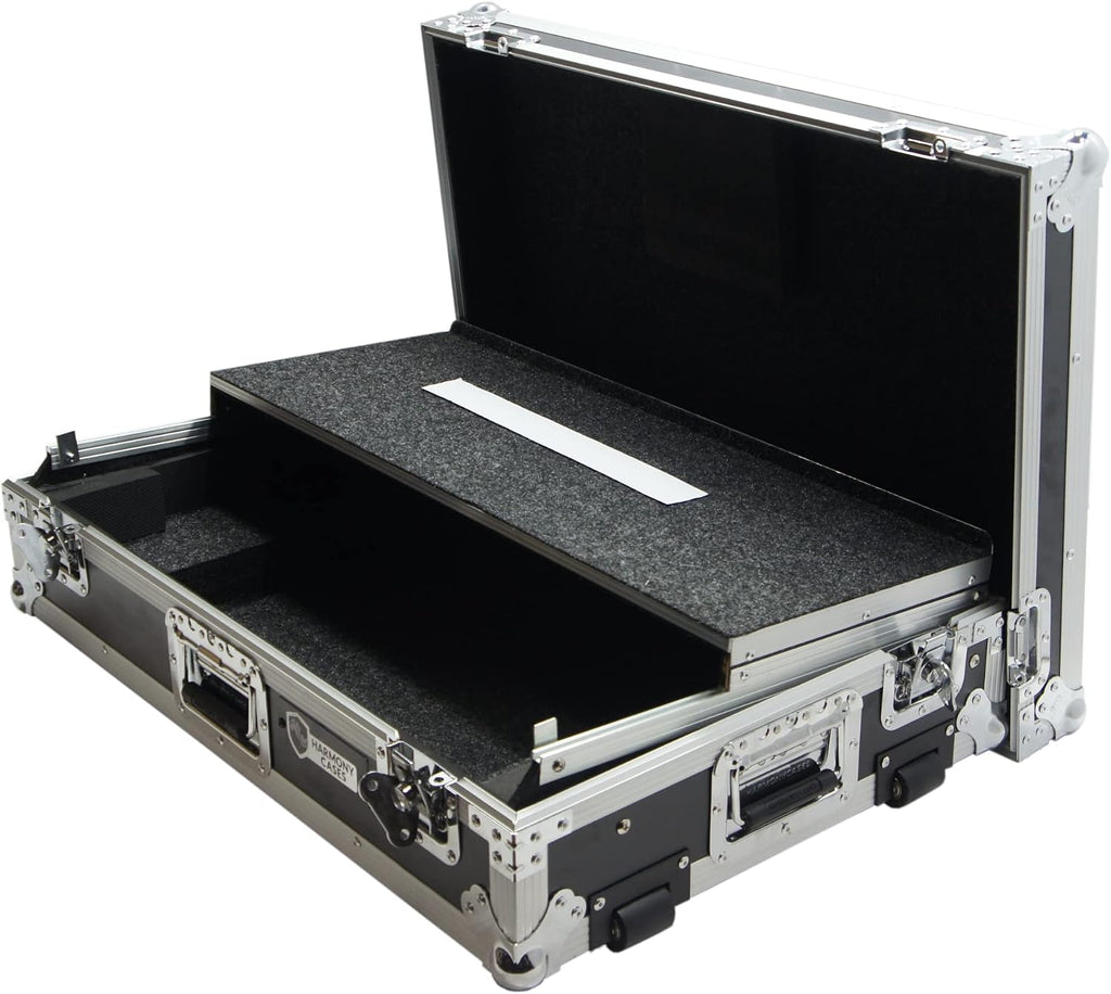 Harmony Audio Cases HCREV7WLT DJ Case Fits Pioneer DDJ-REV7 Controller With Laptop Tray and Wheels