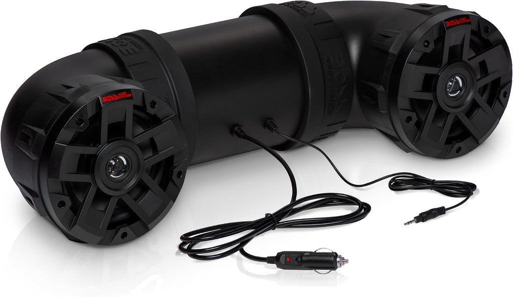 BOSS Audio Systems ATV6.5B ATV UTV Weatherproof Sound System - 6.5 Inch Speakers, 1.5 Inch Tweeters, Built-in Amplifier, Bluetooth, Easy Installation for 12V Vehicles
