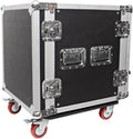 Seismic Audio - 12 SPACE RACK CASE for Amp Effect Mixer PA DJ PRO with Casters