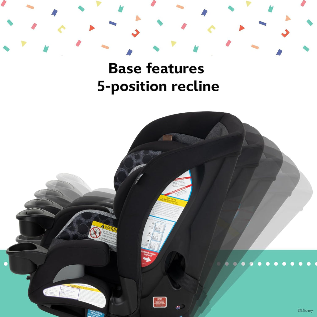 Disney Baby EverSlim 4-in-1 Convertible Car Seat, Vintage Mickey Mouse