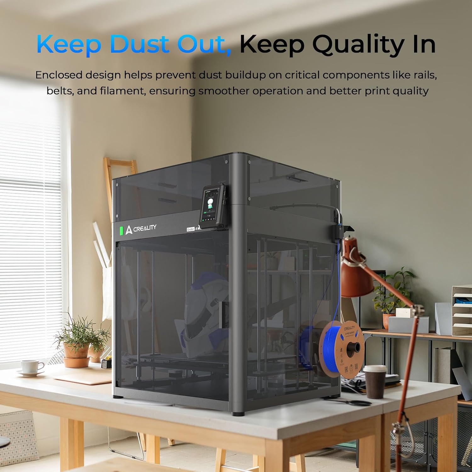 Creality Ender 5 Max Enclosure Official Upgrade Kit Transparent Acrylic Dust-Proof Constant Temperature Protective Cover for Creality Ender 5 Max