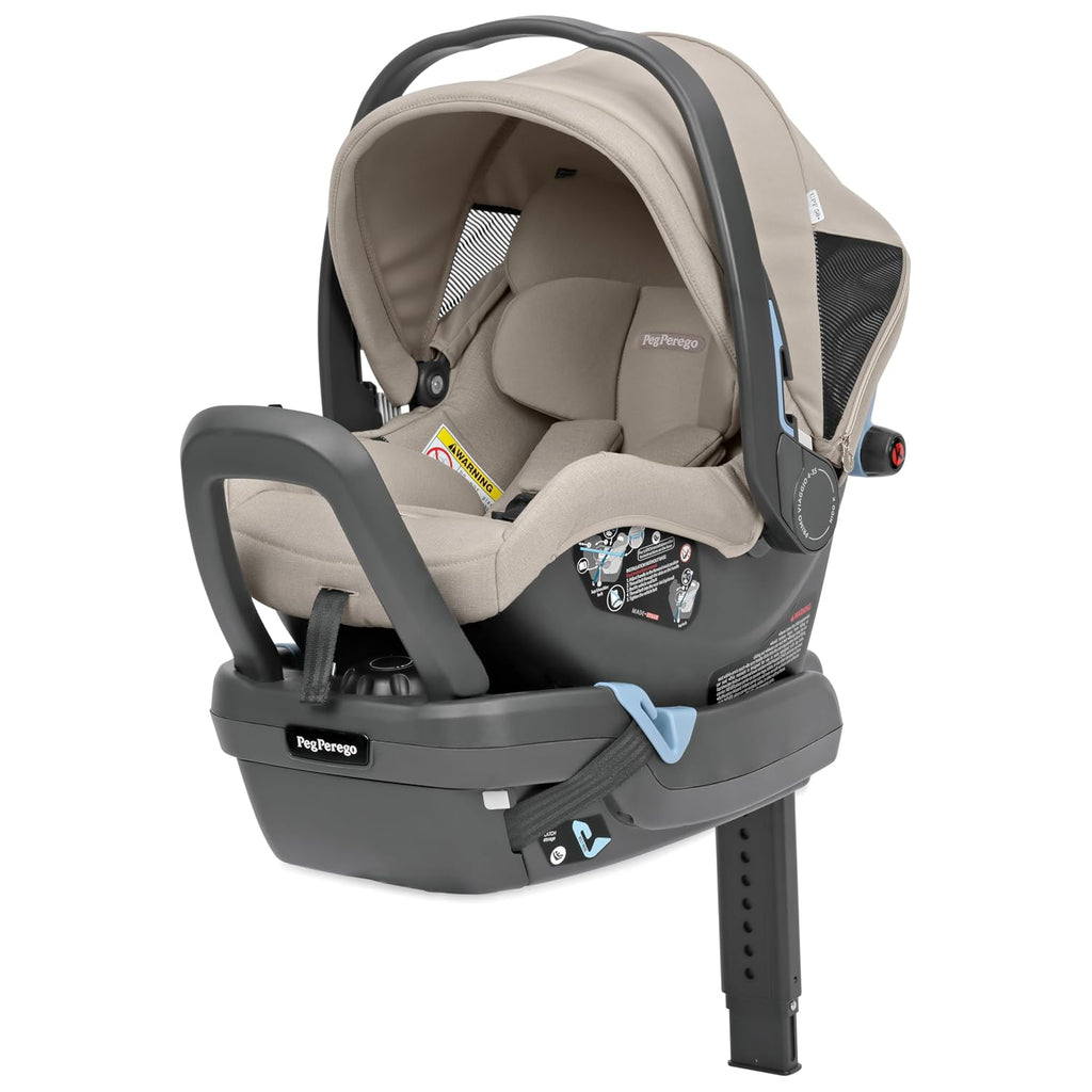 Peg Perego Primo Viaggio Nido - Rear Facing Infant Car Seat - Includes Base with Load Leg & Anti-Rebound Bar - for Babies 4 to 30 lbs - Made in Italy - Astral