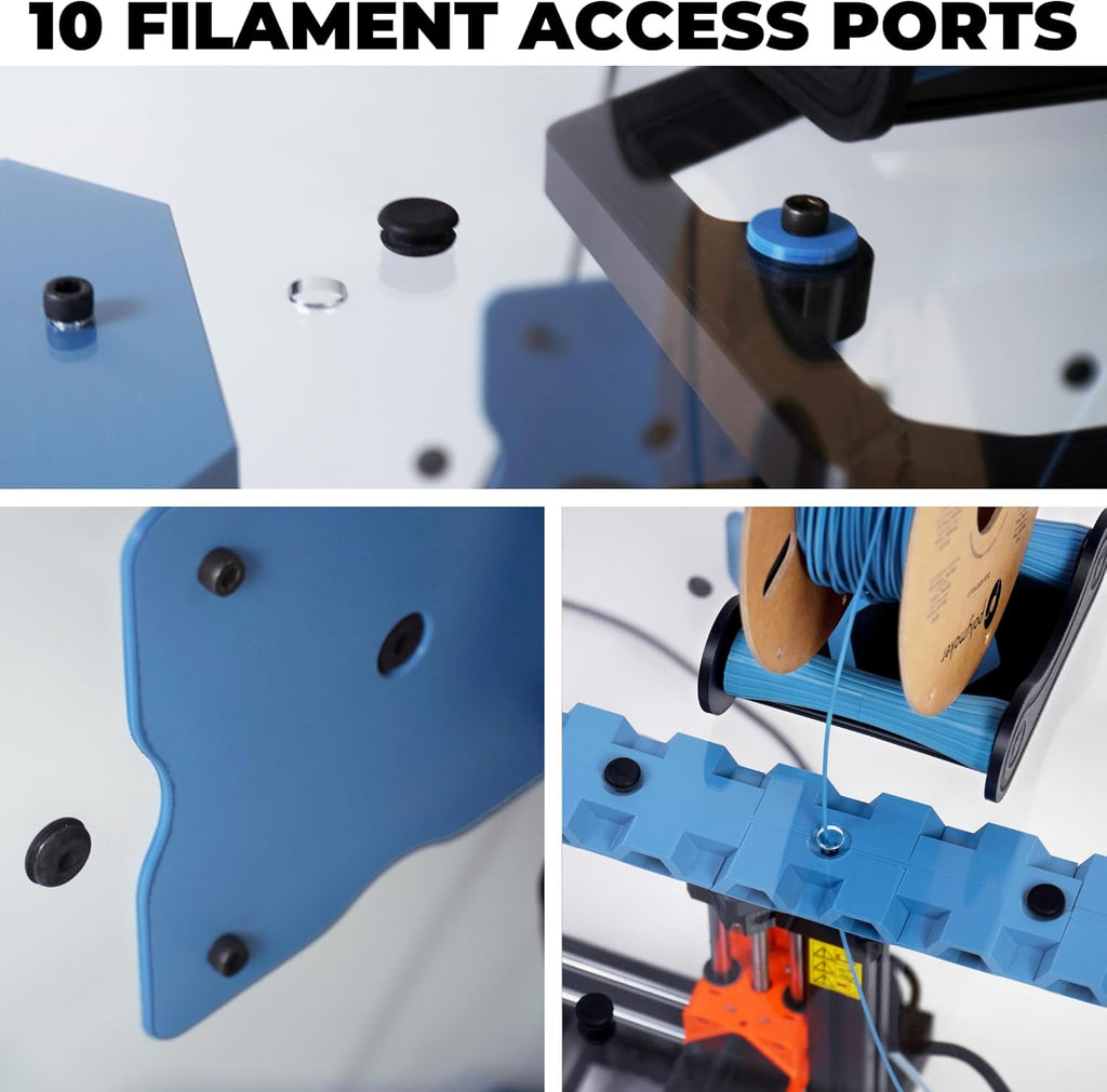 DELACK 3D Printer Enclosure Kit with LED Light | Made for Bambu Lab A1 Mini + Prusa MK4/Mini | Compatible with IKEA Lack Table | Printed Parts Not Included | 20+ Accessory Prints