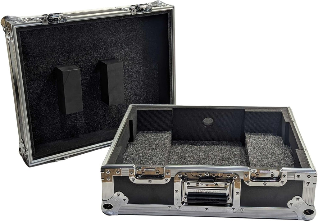 Harmony Audio Cases HCPLXCRSS12 Custom DJ Case Compatible with Pioneer DJ PLX-CRSS12 Digital-Analog Turntable with Foam-Lined Interior and Adjustable Foam Velcro Inserts - Black