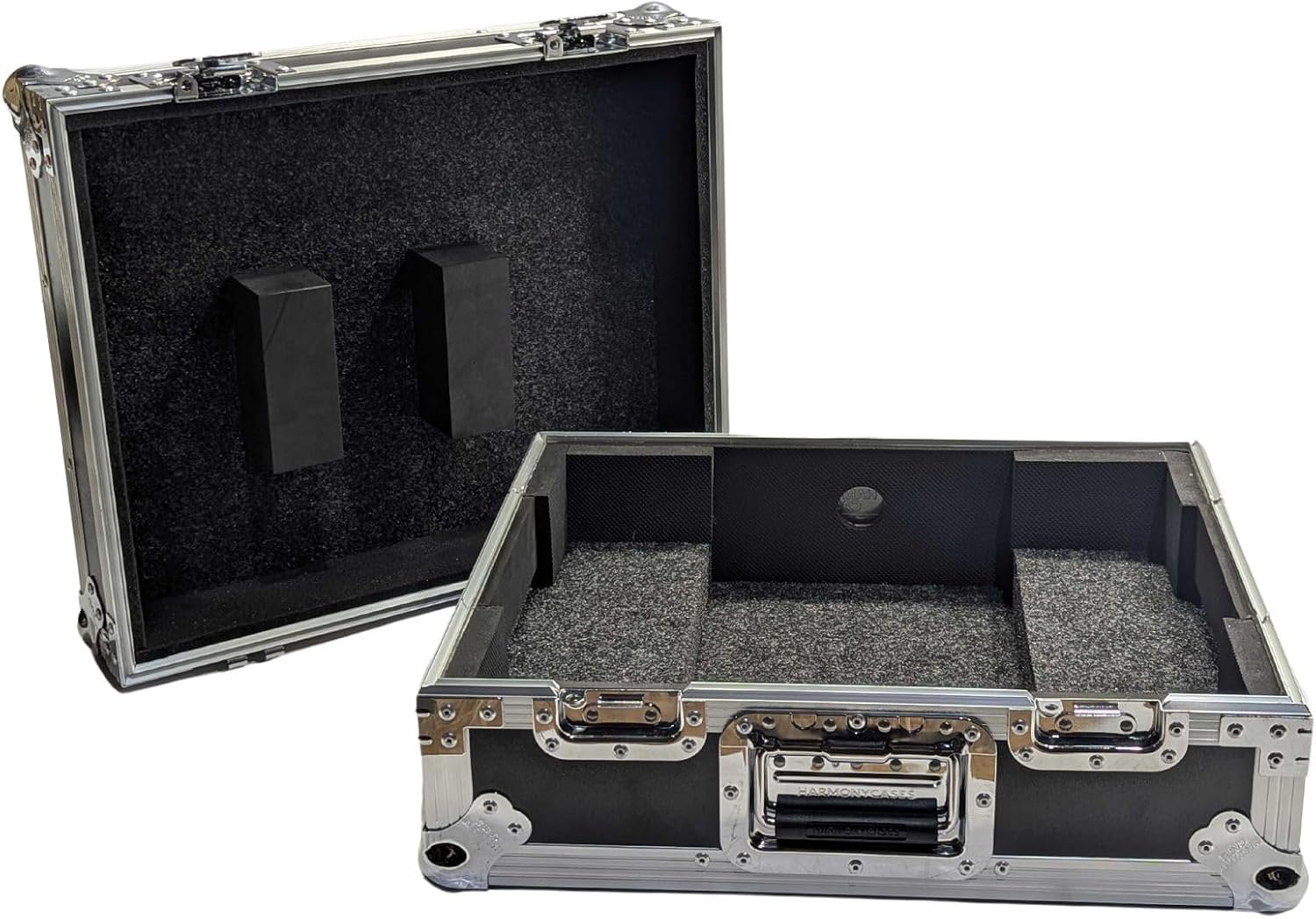 Harmony Audio Cases HCPLXCRSS12 Custom DJ Case Compatible with Pioneer DJ PLX-CRSS12 Digital-Analog Turntable with Foam-Lined Interior and Adjustable Foam Velcro Inserts - Black