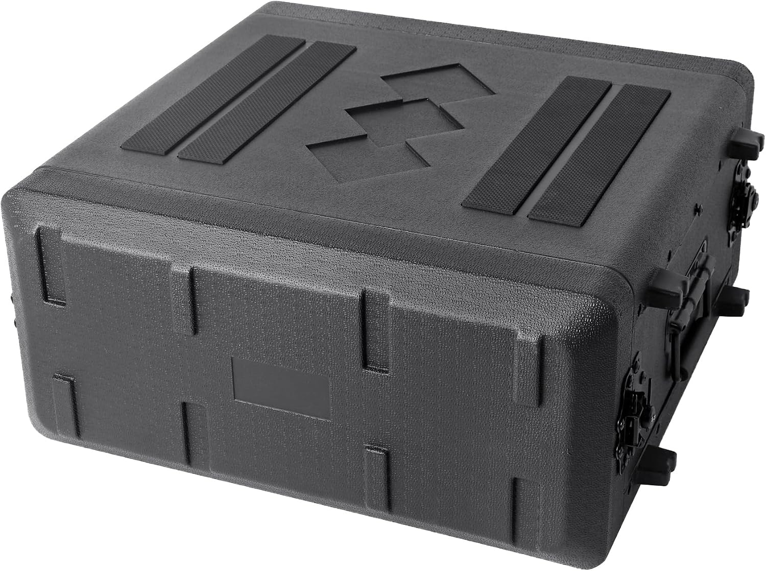 Diandian 4U Rack Case Shallow 16' Depth, 19' Rackmount Flight Case, Watertight Dust-Proof, Shock Mount for Amplifier, Pro Audio, DJ Mixer, Effects with Microphone Compartments