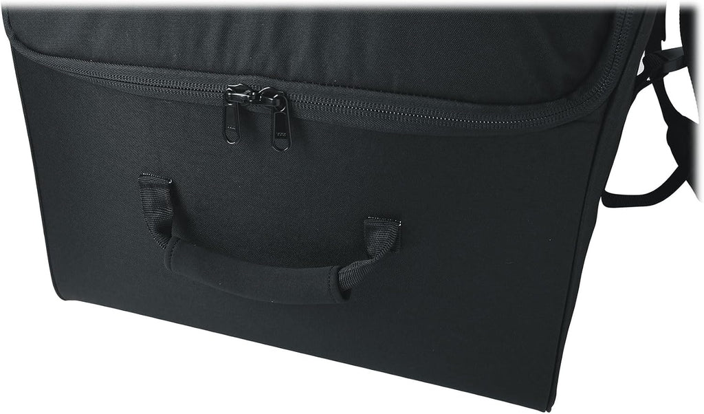 Rockville SB12 v2 Rolling Travel Bag for 12' DJ PA Speakers with Speaker Stand Pocket, Soft Foam Padding, Semi-Rigid Structure, Water-Resistant, for Mobile DJs and Musicians