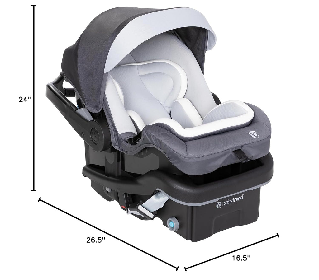 Baby Trend Secure-Lift Infant Car Seat, Dash Grey – Compact Lightweight Carrier, Infant Comfort Cushioning, Adjustable Harness Fit