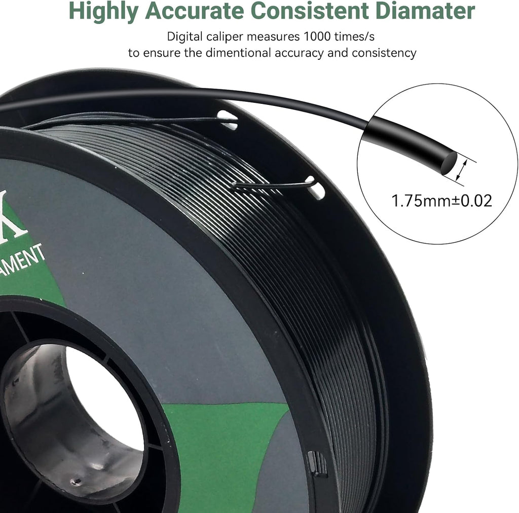 16Rolls PETG Filament Bundle Filament Bulk,1.75 mm Black+White+Grey+Red+Green+Blue+Purple+Skin+Silver+Yellow+Transparent+Coffee+Cherry Blossom Pink+Orange+Navy Gray+Grass Green.