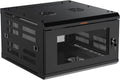 ECHOGEAR 6U Network Rack - Enclosed Wall Mount Rack Kit Includes 2x 1U Shelves, Pre-Mounted Fan, Lockable Door & Hardware - 600mm Depth Fits All Your AV Gear