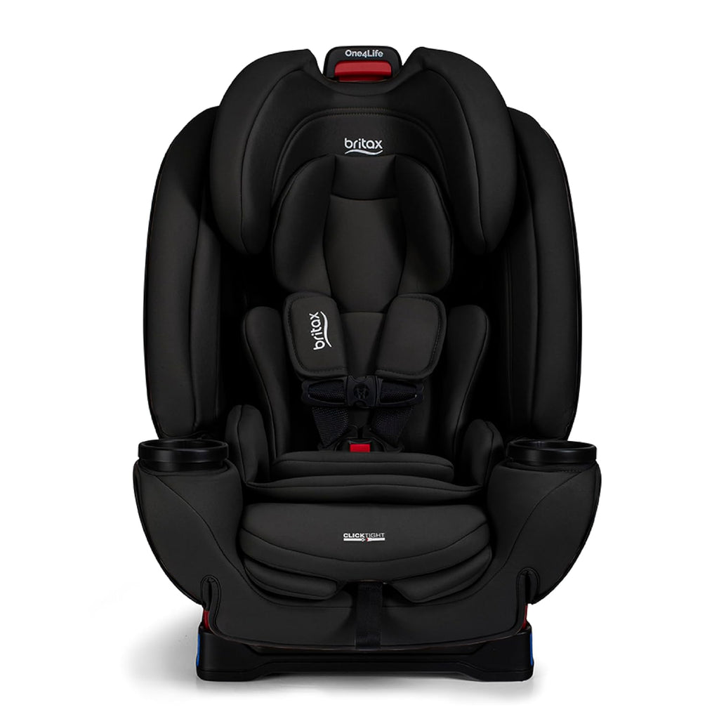 Britax One4Life All-in-One Car Seat, Up to 10 Years of Use, Rear Facing, Forward Facing, & Booster Modes, Extended Rear-Facing, ClickTight Installation & Breathable SafeWash Fabrics — Raven Black