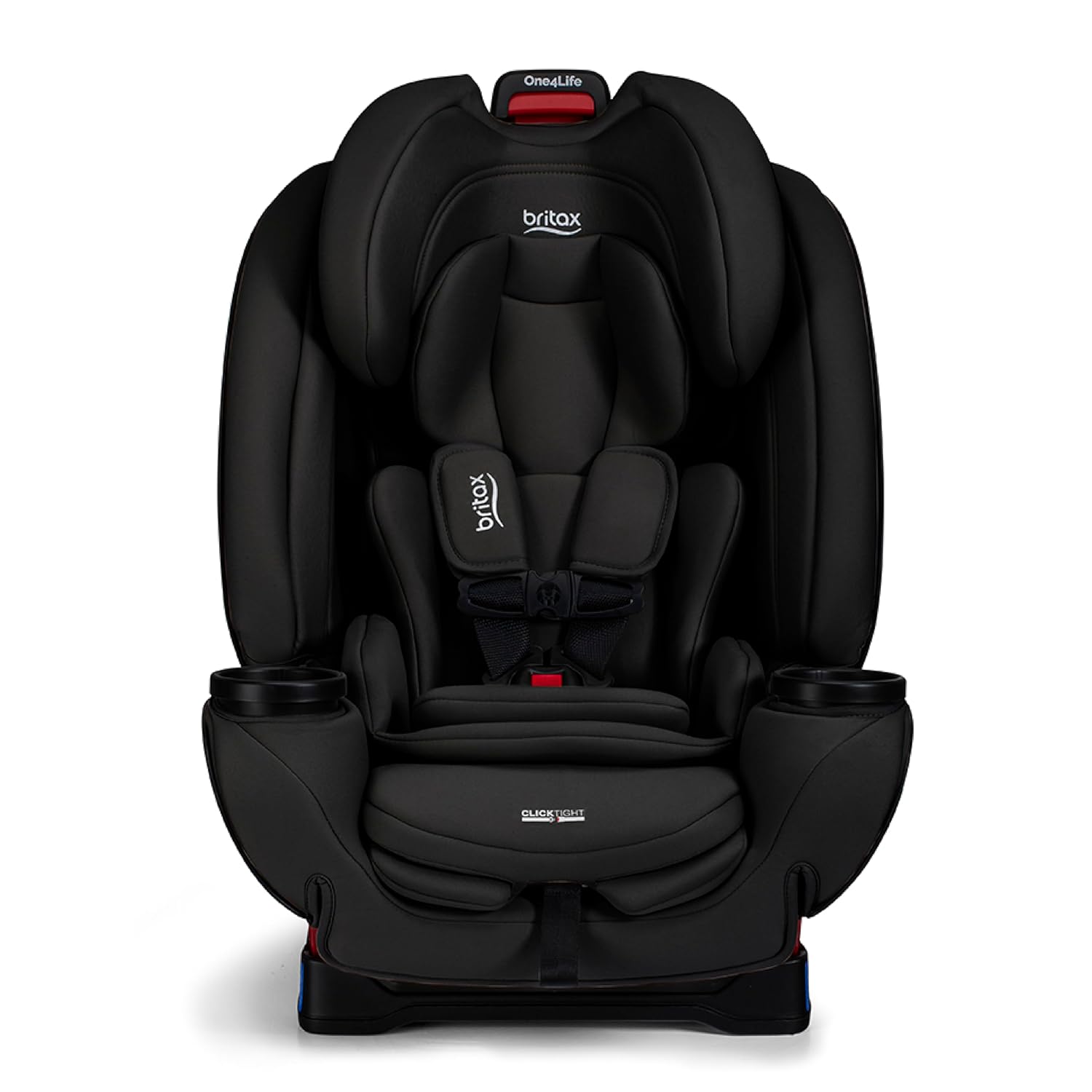 Britax One4Life All-in-One Car Seat, Up to 10 Years of Use, Rear Facing, Forward Facing, & Booster Modes, Extended Rear-Facing, ClickTight Installation & Breathable SafeWash Fabrics — Raven Black