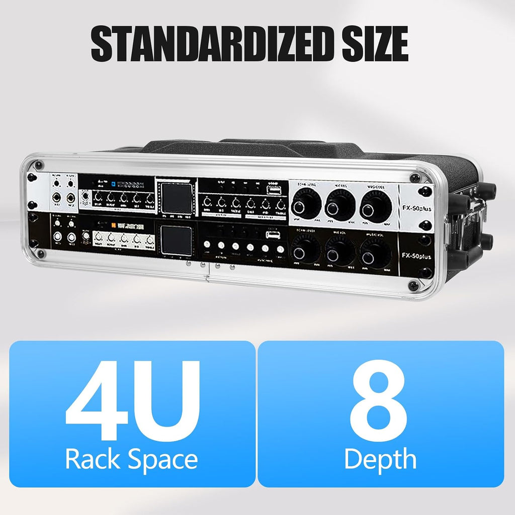 MUZNOTE rack case black 8-4U