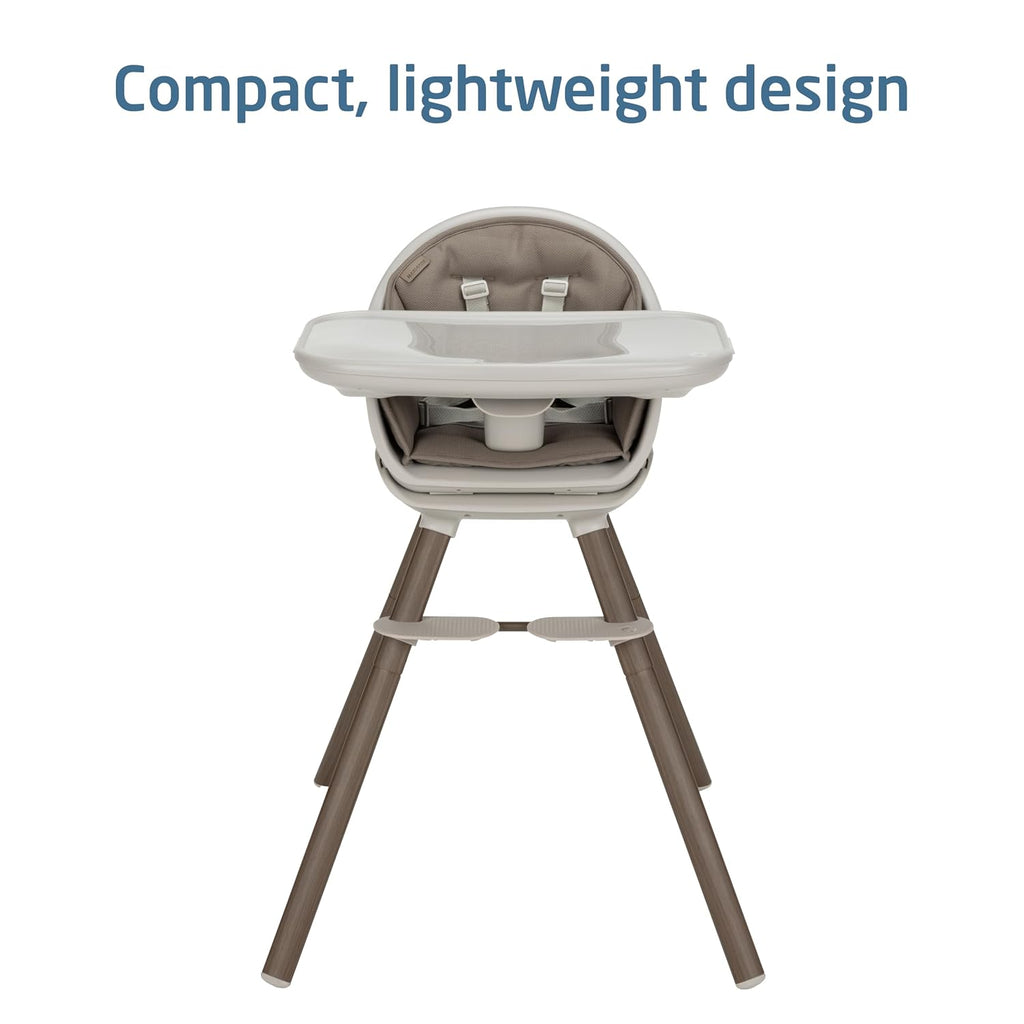 Maxi-Cosi Moa 8-in-1 High Chairs for Babies and Toddlers, Machine Washable Infant High Chair, Compact, Convertible High Chair Lightweight Design, Truffle