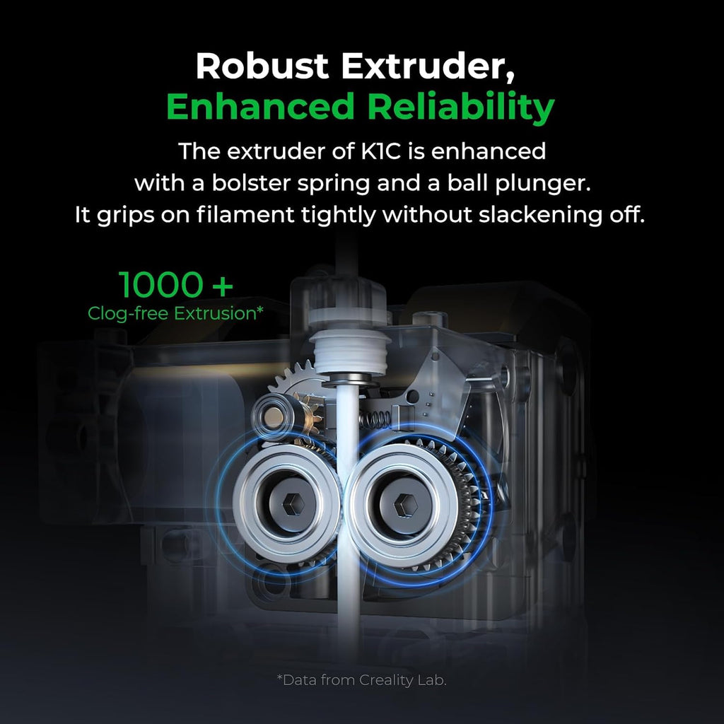 Creality K1C 3D Printer, 600mm/s High-Speed Auto Leveling Clog-Free Robust Direct Extruder K1 SE Upgraded 3D Printer with AI Camera 300°C Printing Silent Mode Support Carbon Fiber Filaments
