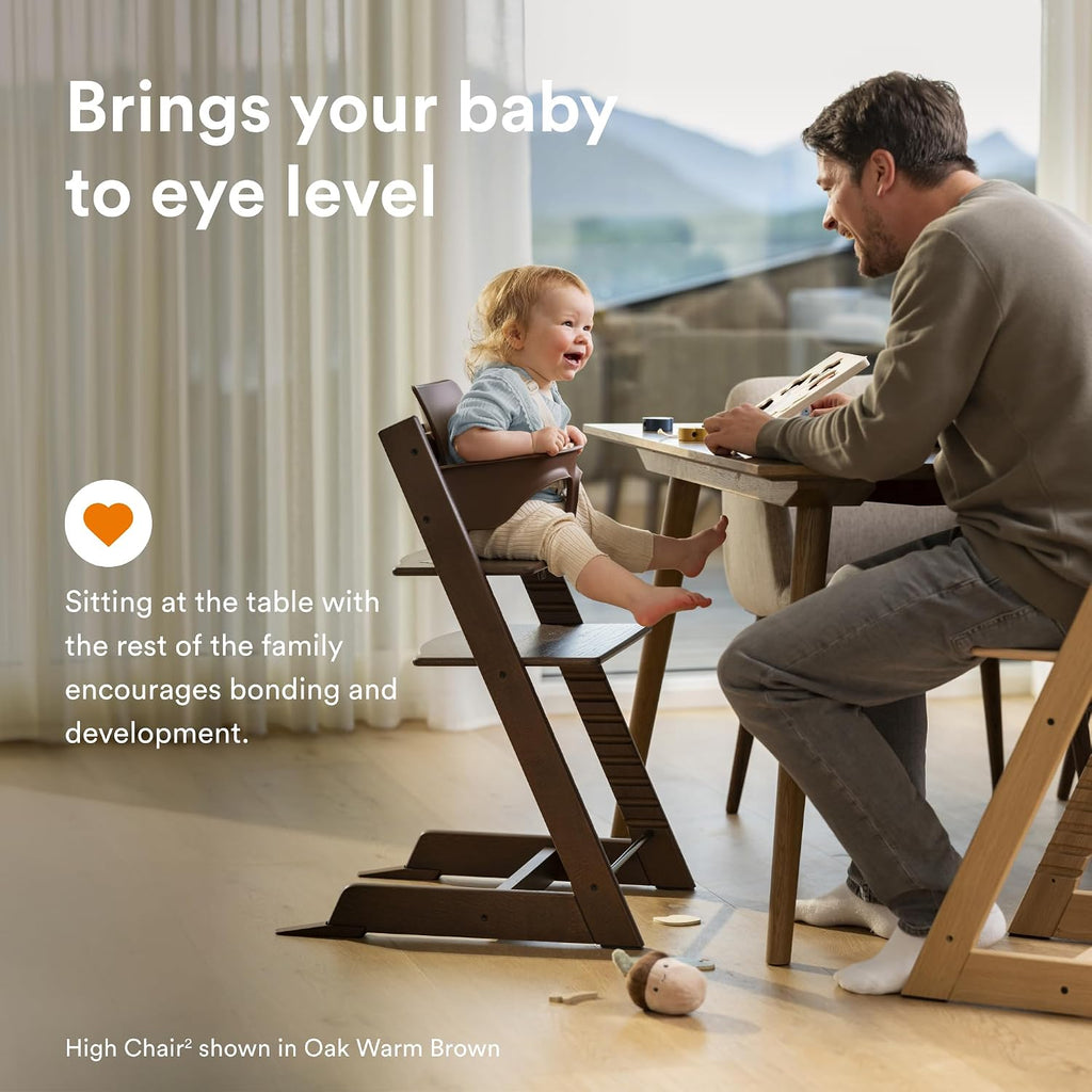 Stokke Tripp Trapp High Chair 2, Glacier Green - Includes Chair + Baby Set with Removable Harness for Children 6-36 Months - Adjustable, Ergonomic & Easy to Clean