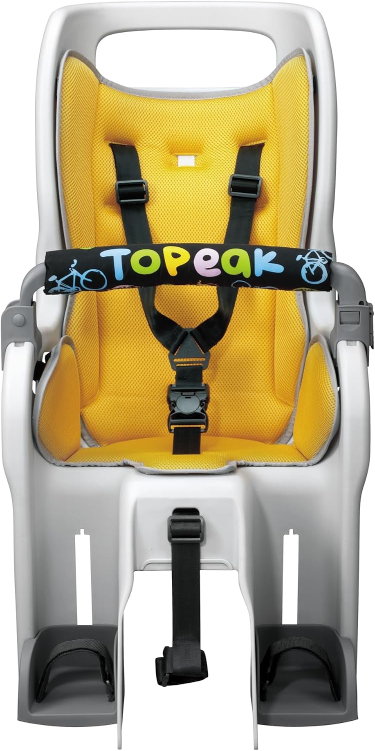 Topeak BabySeat II with MTX 2.0 Rack for 26' Non-Disc Bikes – Child Seat with Suspension System, Adjustable Harness, Wrap-Around Safety, Roll Bar Handle, QuickTrack Compatible, 60 lb Capacity, TCS2208