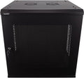 NavePoint 12U Server Rack - 17.7' Deep, Wall Mount Network Cabinet with Locking Perforated Door, 19' IT Equipment Compatible, Removable Side Panels, Black