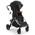 Mockingbird Single-to-Double Stroller 3.0 - Convertible Full Size Baby Stroller for 1, 2, or 3 Kids with 44 Possible configurations, Travel System Compatible - Black Windowpane