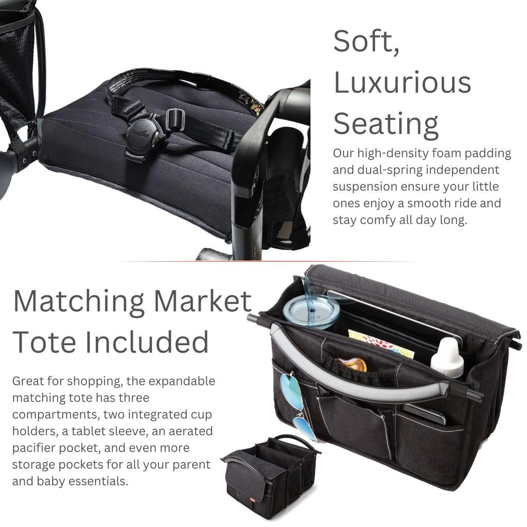 Austlen Entourage 2.0 Sit and Stand Stroller in Black (Also Available in Navy)