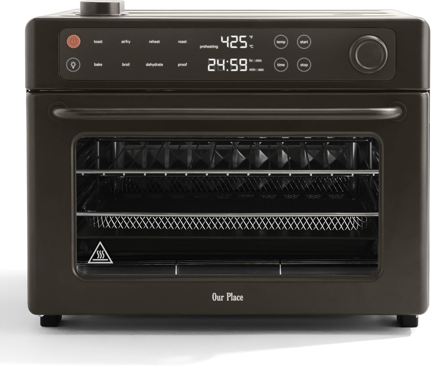 Our Place Wonder Oven Pro | 8-in-1 Digital Air Fryer & Countertop Oven with Basket, Rack, Pan & Tray | 3-Rack, 32 QT Capacity - Air Fry, Toast, Roast, Bake, Reheat, Broil, Proof & Dehydrate | Char