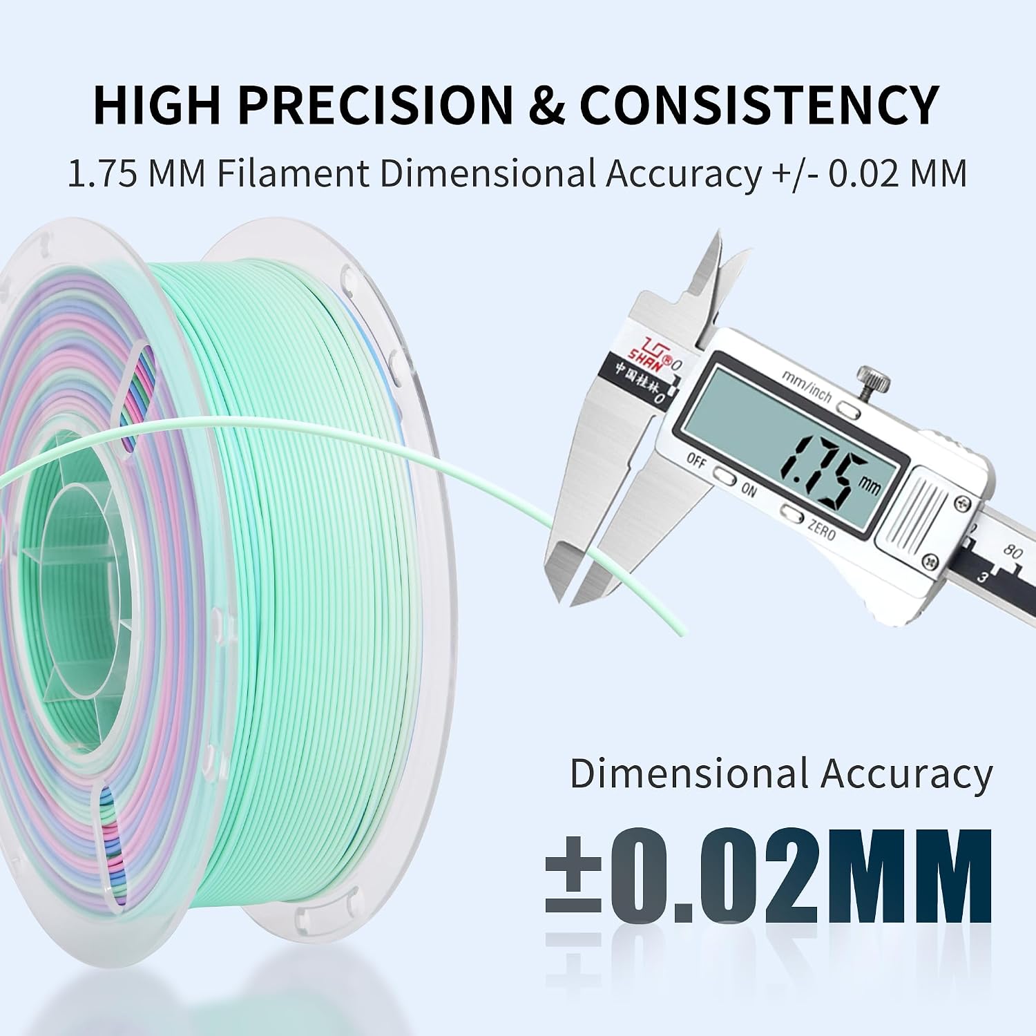 RAMBERY Matte Rainbow PLA 3D Printer Filament Bundle, 10 Colors Total 10kg, 1.75mm Multicolor Gradient 3D Printing Filament for Most FDM 3D Printers, 1KG Spool (2.2lbs) x 10 PCS