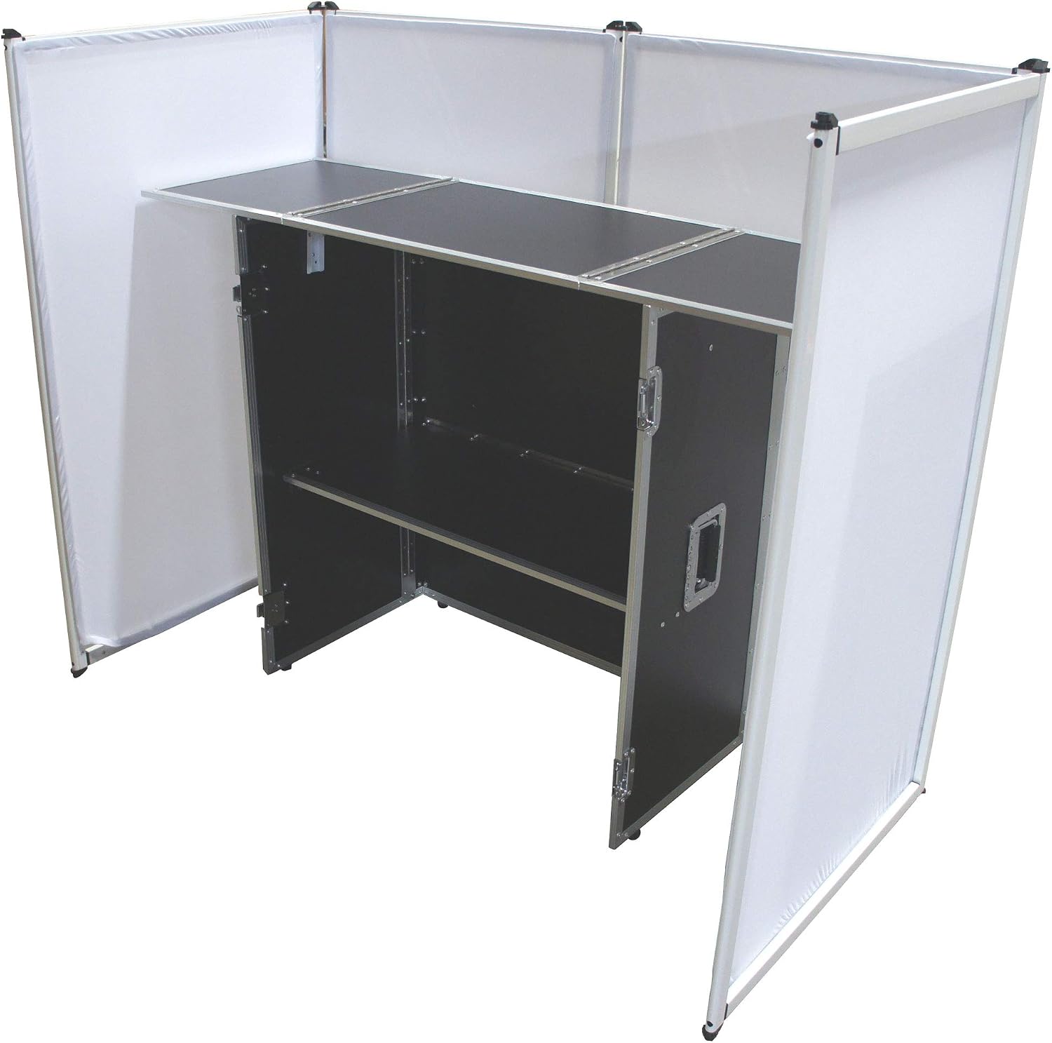 Harmony Audio Aluminum Portable DJ Facade Booth Scrim & 54' Workstation Table