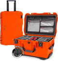 NANUK 938 Pro Photo Kit – Waterproof Travel Camera Hard Case with Padded Dividers and Wheels, 23.8' x 15.5' x 13.2', Dustproof and Impact-Resistant, Ideal for Heavy Loads – Orange